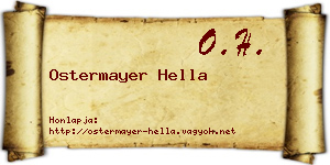 Ostermayer Hella névjegykártya